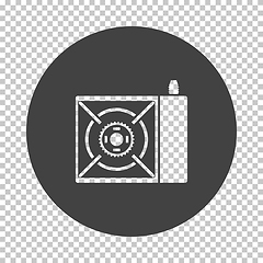 Image showing Camping gas burner stove icon