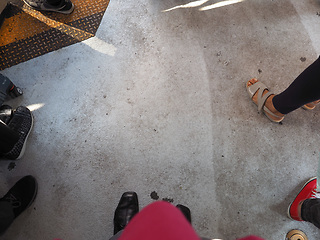 Image showing Floor with feet