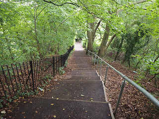 Image showing Stairway to Alexandra Park in Bath