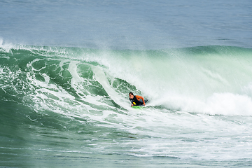 Image showing Bodyboarder in action