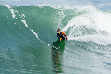 Image showing Bodyboarder in action