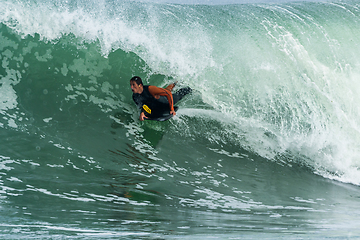 Image showing Bodyboarder in action