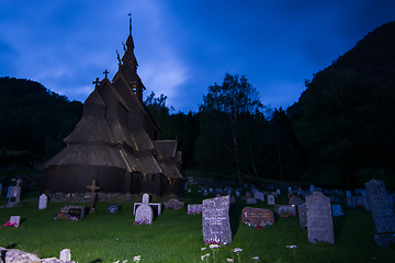 Image showing Borgund Stave Church, Sogn og Fjordane, Norway