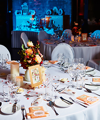 Image showing Table set for wedding