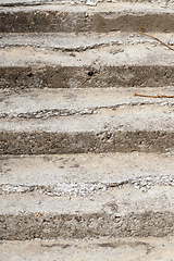 Image showing crumbling old concrete staircase