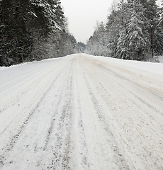 Image showing Road under the snow