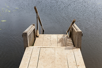 Image showing wooden pier from the planks