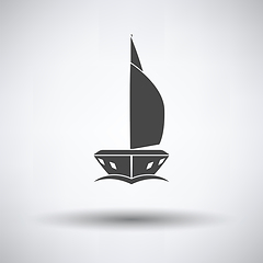 Image showing Sail yacht icon front view