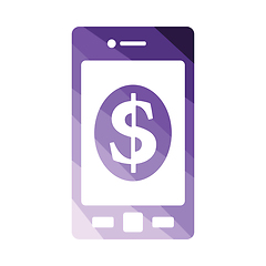 Image showing Smartphone with dollar sign icon