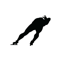 Image showing Skating man silhouette