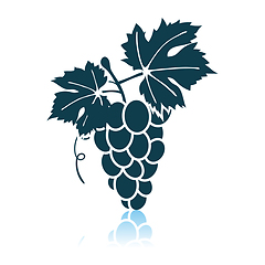 Image showing Grape Icon On Gray Background