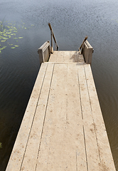 Image showing wooden pier from the planks