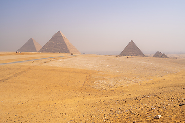 Image showing Pyramids of Giza near Cairo Egypt