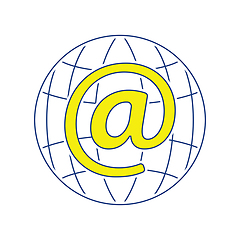 Image showing Global e-mail icon