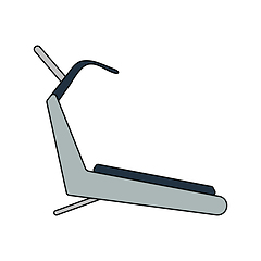 Image showing Flat design icon of Treadmill