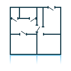 Image showing Icon Of Apartment Plan