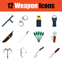 Image showing Set of weapon icons