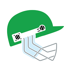 Image showing Cricket helmet icon