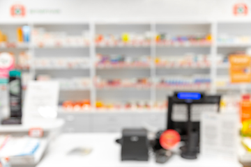 Image showing blurry background of pharmacy