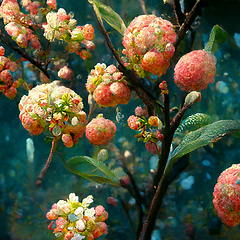 Image showing Apple tree blossom, beautiful flowers.