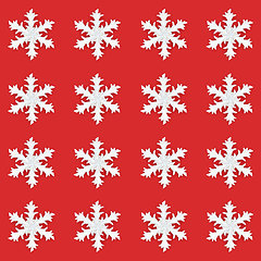 Image showing Christmas Snowflake Festive Background Design Pattern