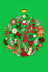 Image showing Go Green for Christmas Tree Decoration Concept