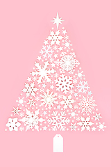 Image showing Fun Christmas Tree Decoration with Snowflakes and Stars 