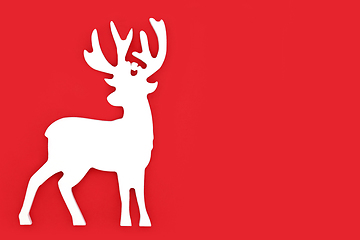 Image showing Christmas Eve Reindeer North Pole Festive Minimal Design 