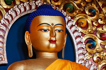 Image showing Sakyamuni Buddha statue in Buddhist temple