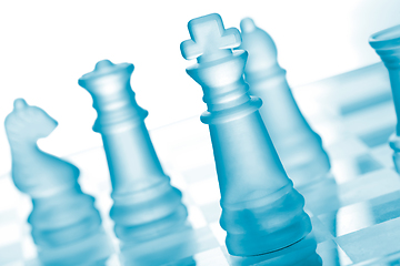 Image showing Glass chess