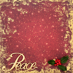 Image showing Peace on Earth Christmas New Year Festive Background 