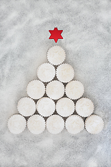 Image showing Christmas Snow Mince Pie Festive Food Design  