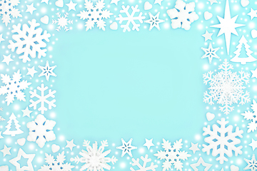 Image showing Christmas North Pole Snowflake Magical Background Design 