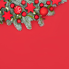 Image showing Festive Christmas Sparkling Background Border
