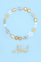 Image showing Noel Sign and Festive Christmas Minimal Wreath 