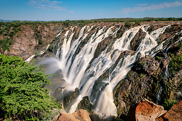 Image showing Ruacana Falls in Northern Namibia, Africa wilderness