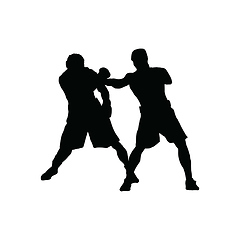 Image showing Boxing silhouette