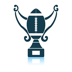 Image showing American football trophy cup icon