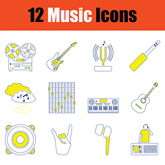 Image showing Music icon set