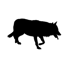 Image showing Wolf Silhouette