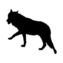 Image showing Wolf Silhouette