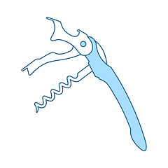 Image showing Waiter Corkscrew Icon