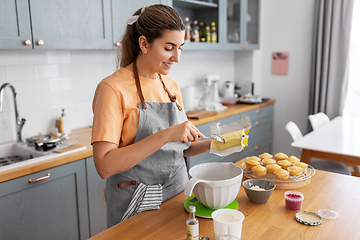 Image showing woman cooking food and baking on kitchen at home