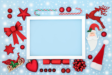 Image showing Christmas Festive Winter Happy Holidays Background Border