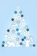 Image showing Abstract Festive Christmas Tree Concept Shape