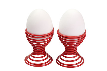 Image showing Two White Eggs