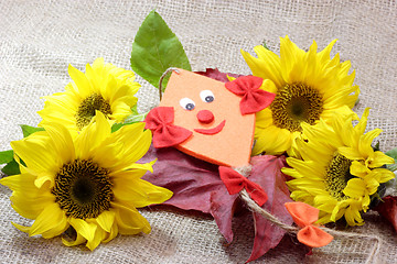 Image showing Decoration with Sunflowers