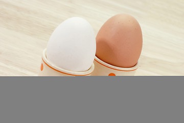 Image showing White and Brown Egg