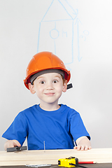 Image showing boy in a helmet