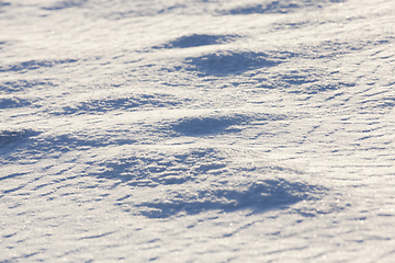 Image showing Snow drifts in winter